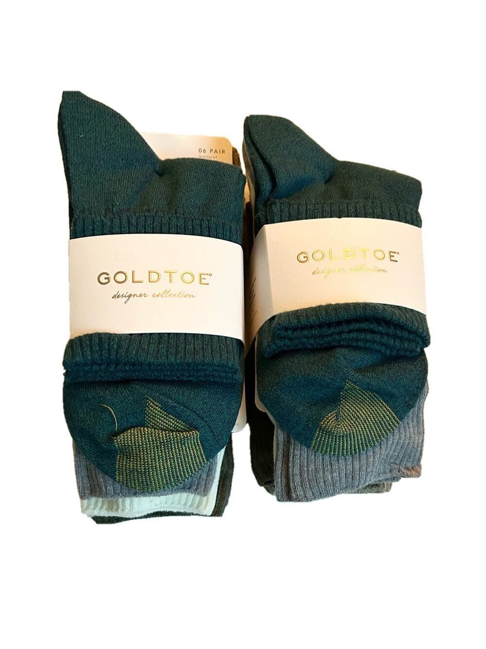 GOLDTOE Woman’s Ribbed Crew Socks 12 Pairs Assorted Colors Shoes Size 6 to 9